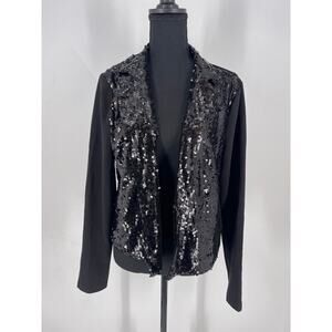 Savanna Jane Black Sequined Jacket (B48#4)